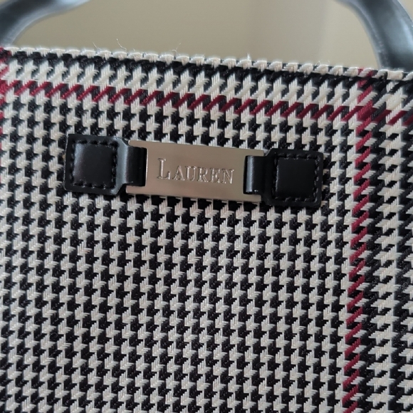 Ralph Lauren Red Black And White Purse - Picture 3 of 16